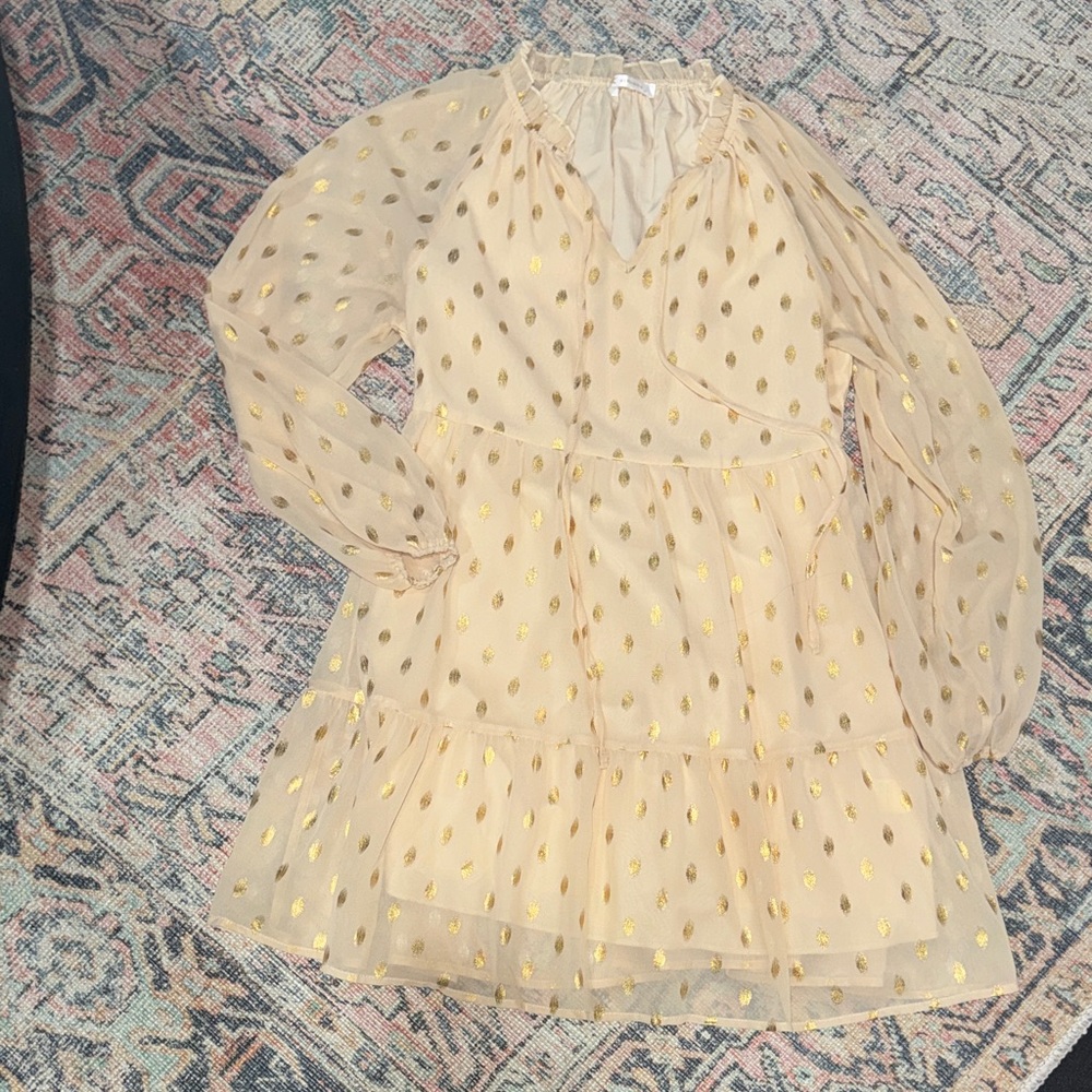 Chic Gold Dot Formal Dress